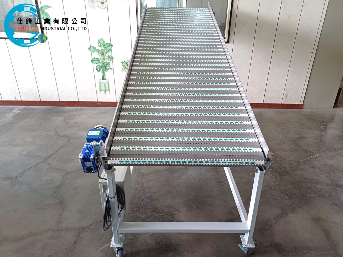 鋁擠型止滑塑板帶輸送機