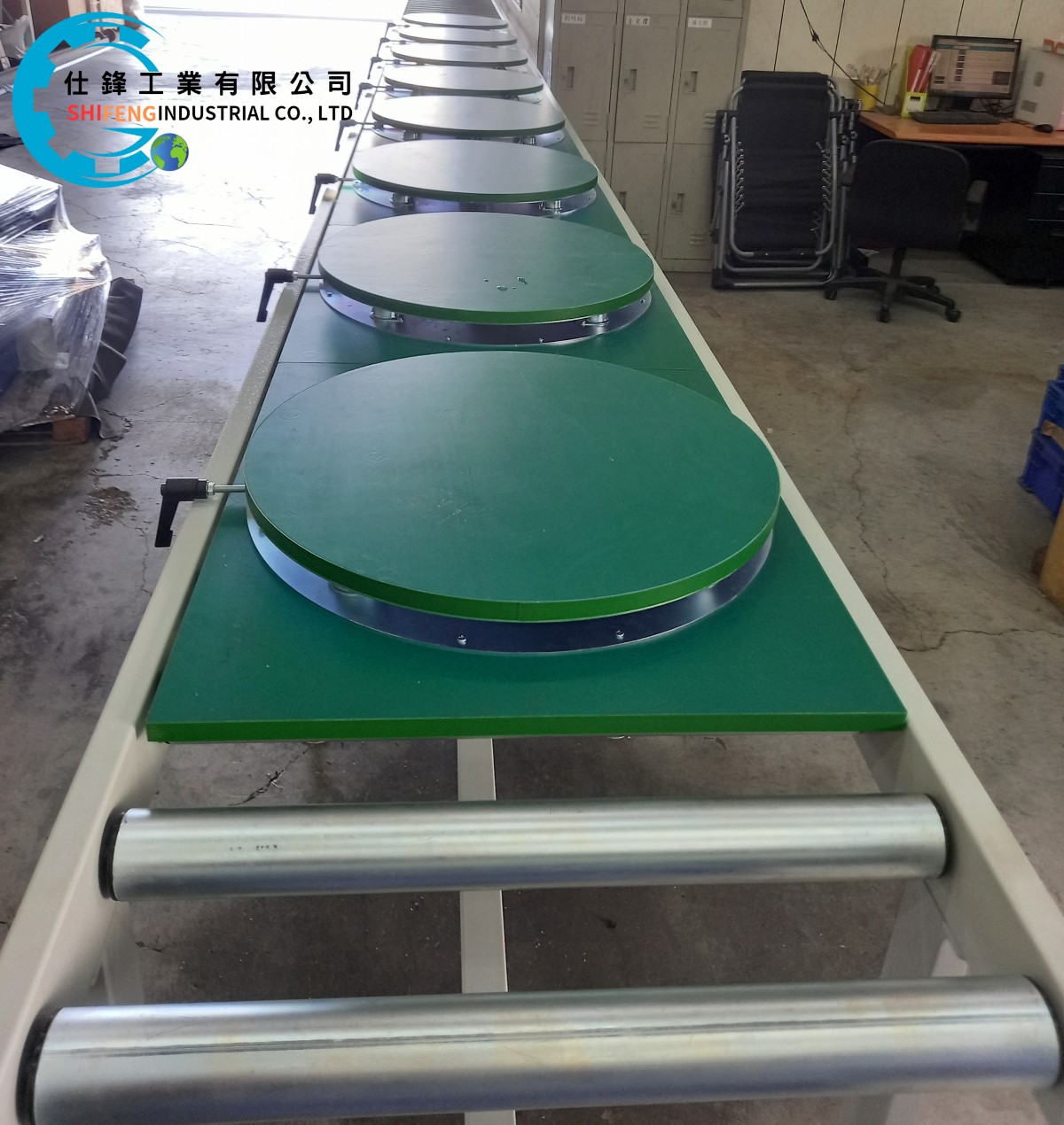 鋼鈑烤漆無動力滾筒輸送機