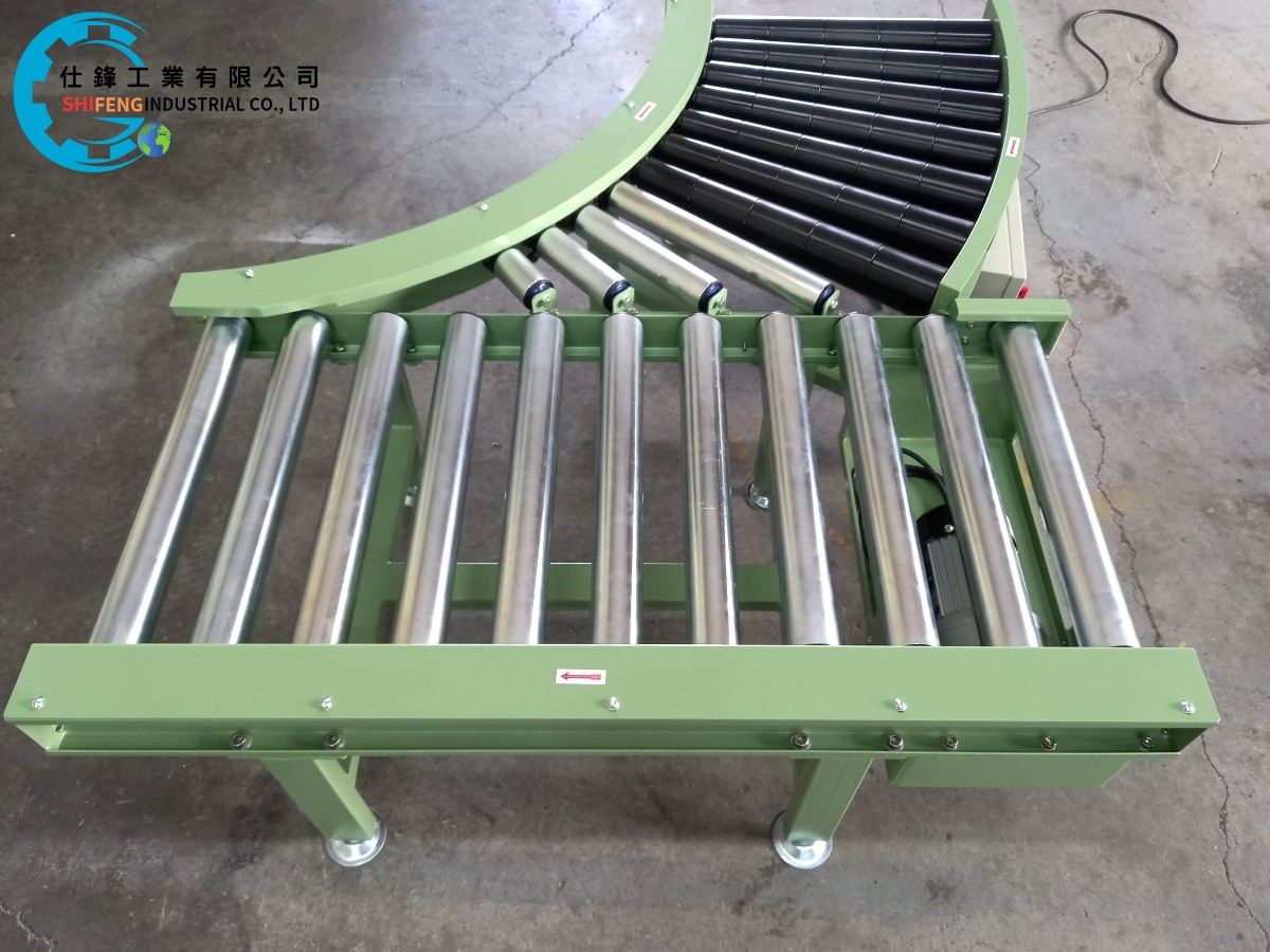 直線加轉灣動力滾筒輸送機