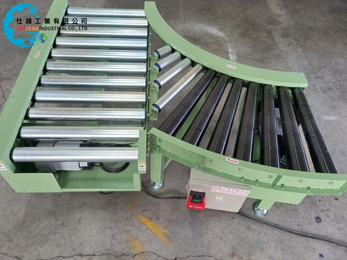 直線加轉灣動力滾筒輸送機