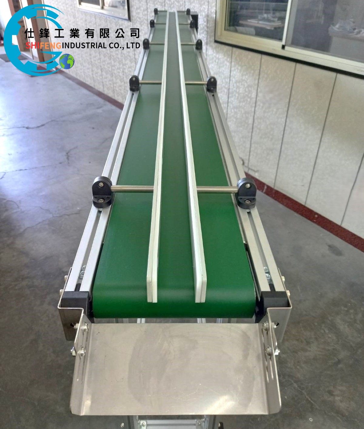 鋁擠型皮帶式平面輸送機