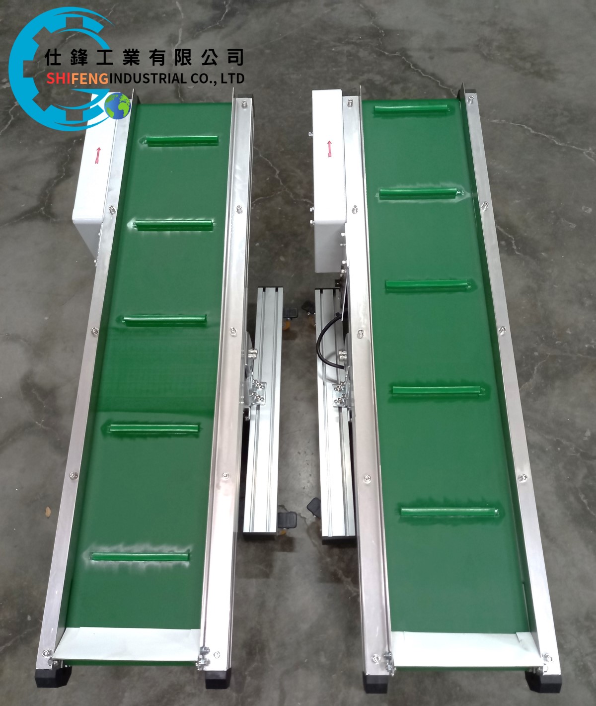 鋁擠型皮帶式可調角度輸送機