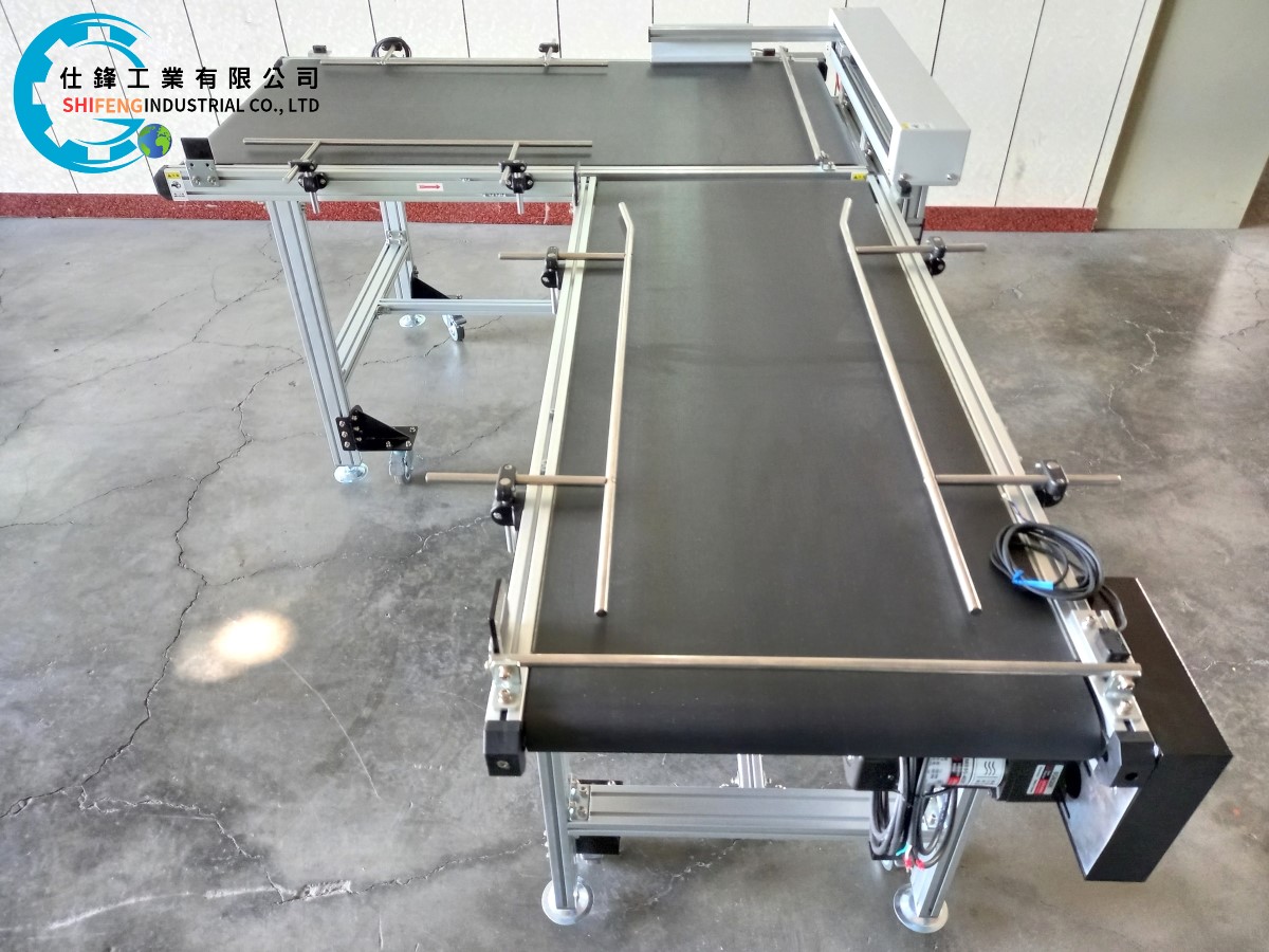 鋁擠型皮帶式90度平面橫移輸送機