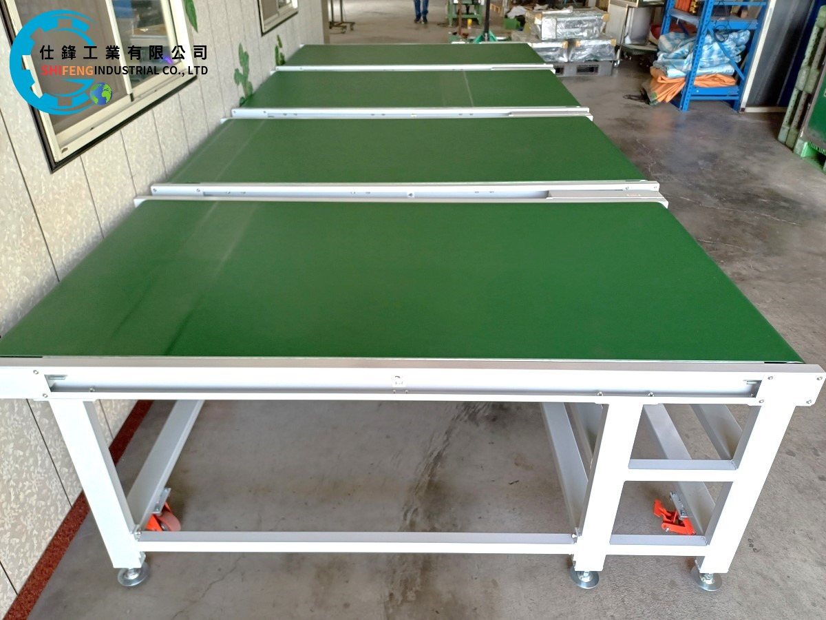 鋼鈑烤漆皮帶式平面輸送機