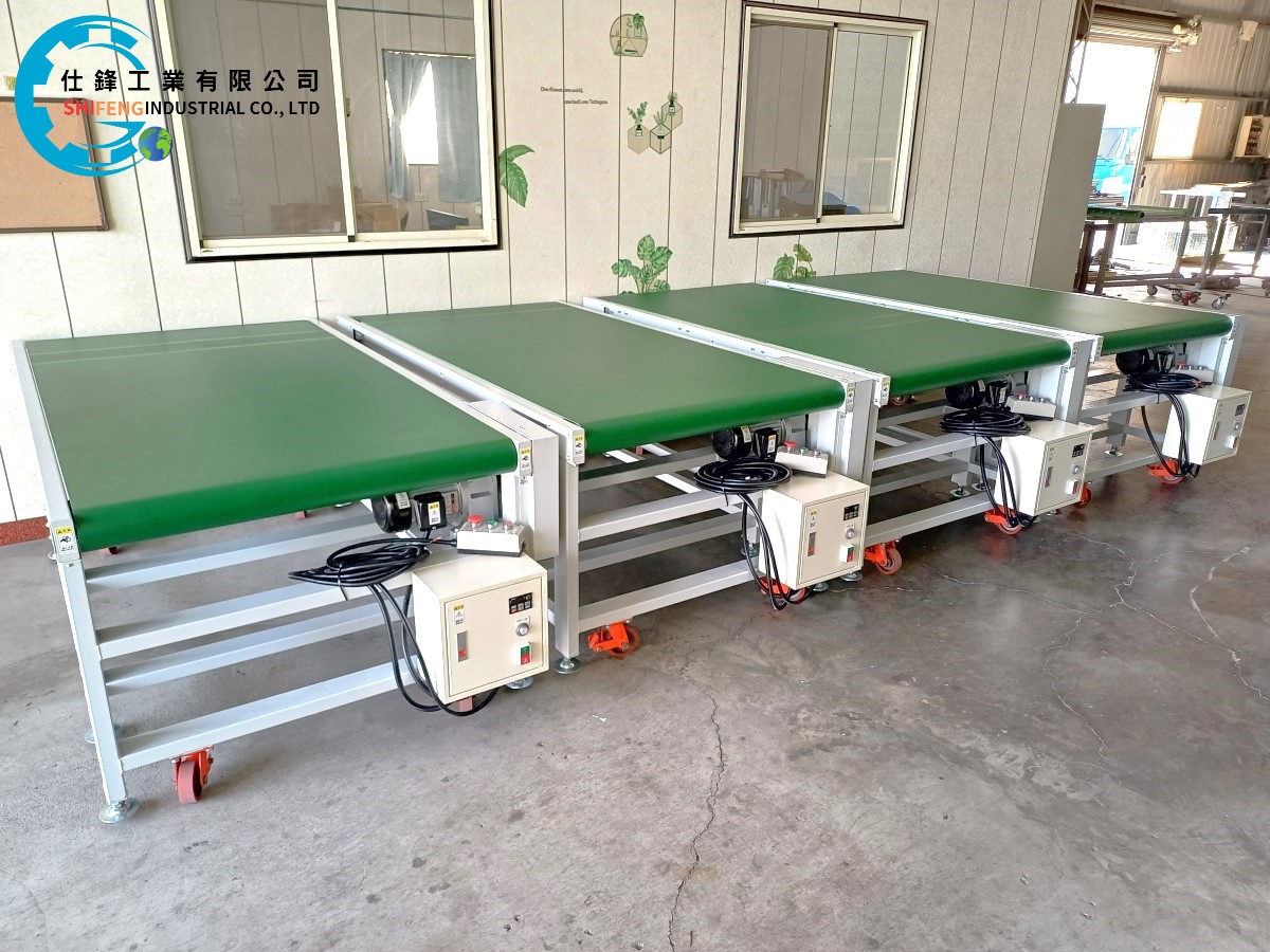 鋼鈑烤漆皮帶式平面輸送機