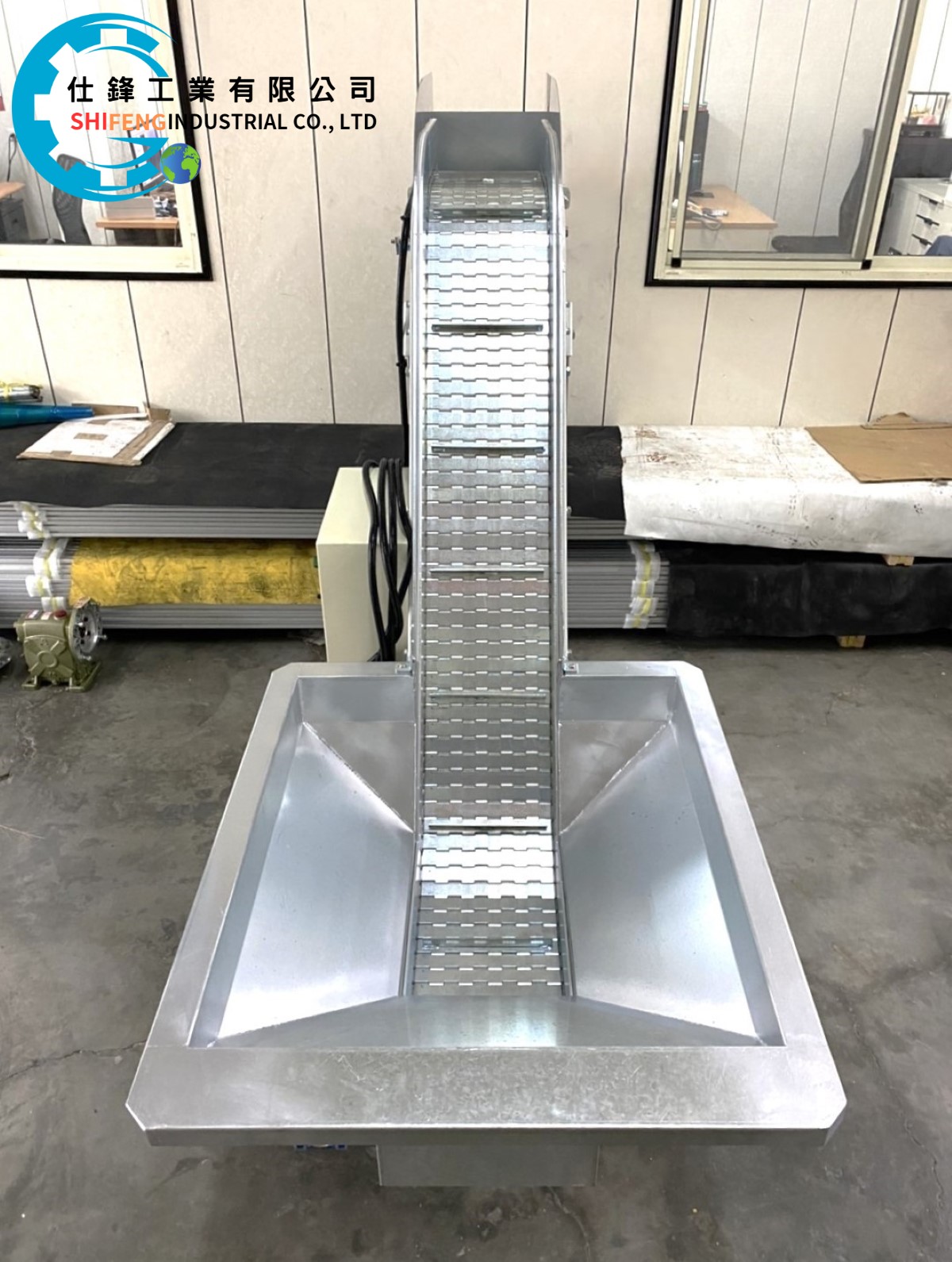 鏈鈑鐵帶Z型爬升輸送機