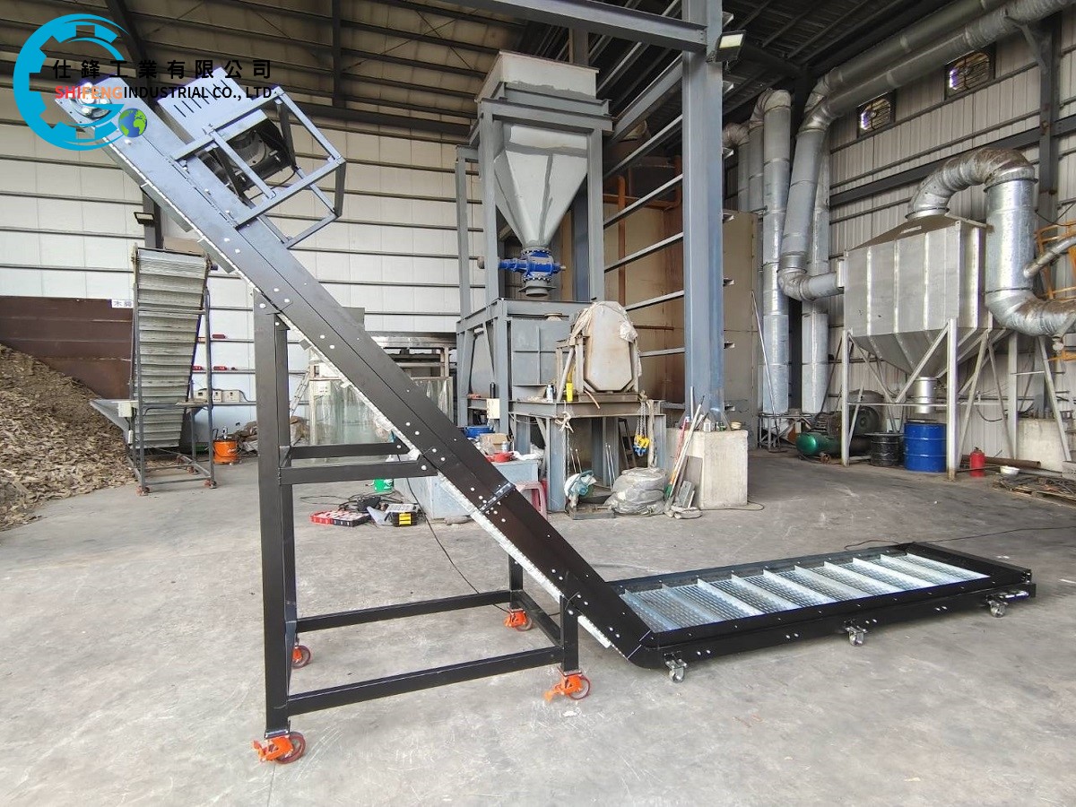 鏈鈑鐵帶L型爬升輸送機