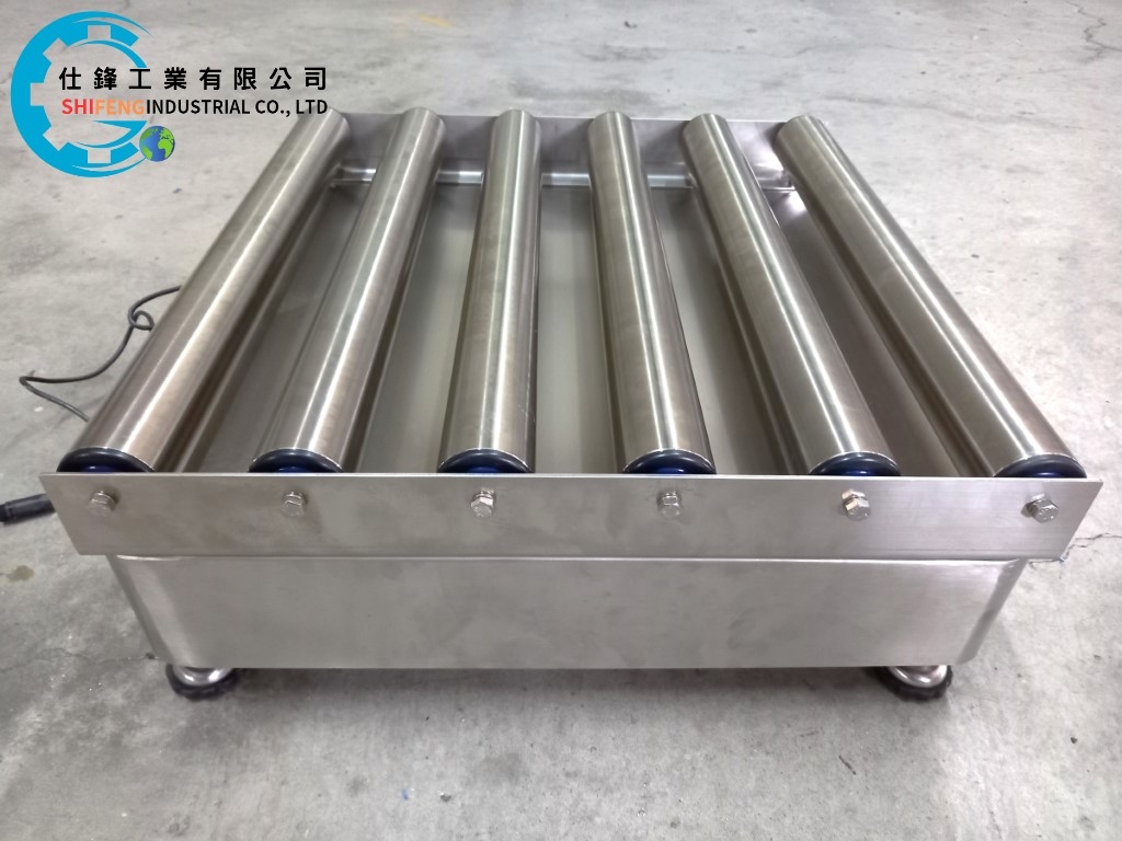 不鏽鋼無動力滾筒磅秤輸送機&客戶案例二