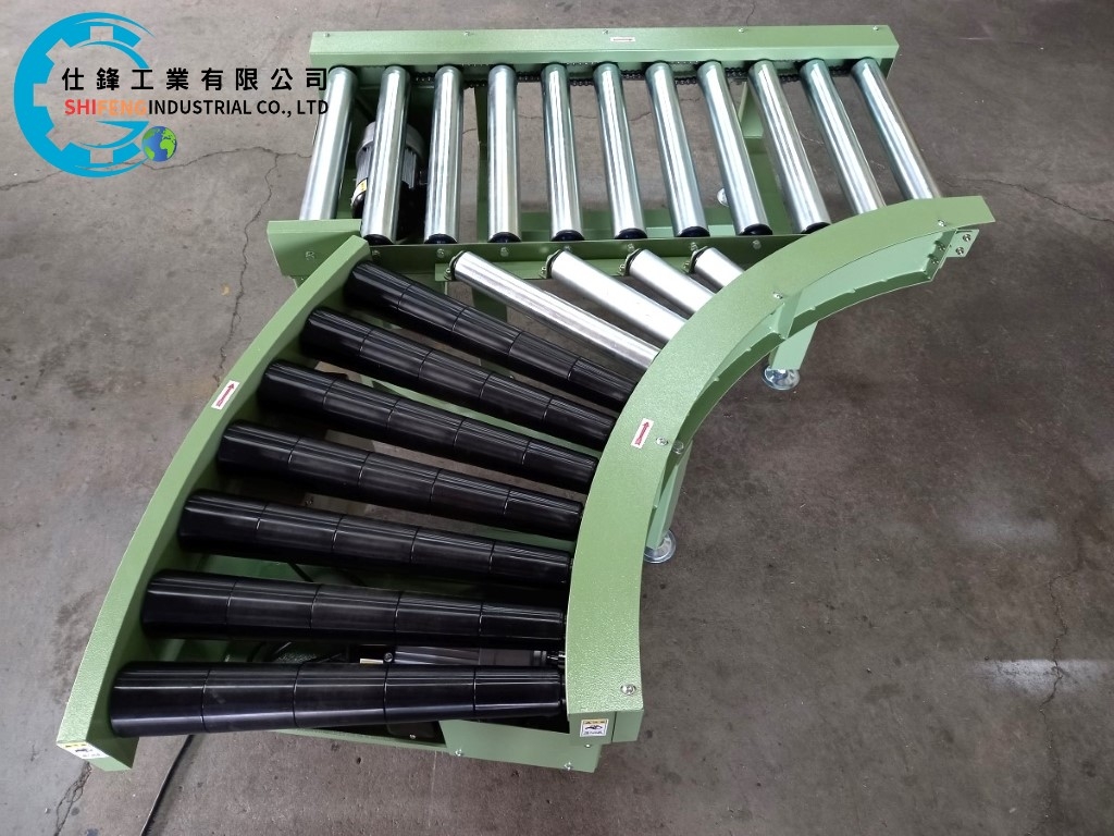 直線加轉灣動力滾筒輸送機