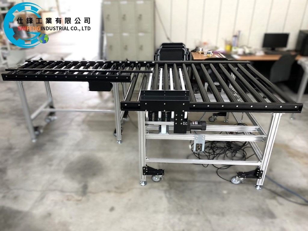 鋼鈑烤漆動力滾筒加上升橫移輸送機&客戶案例一