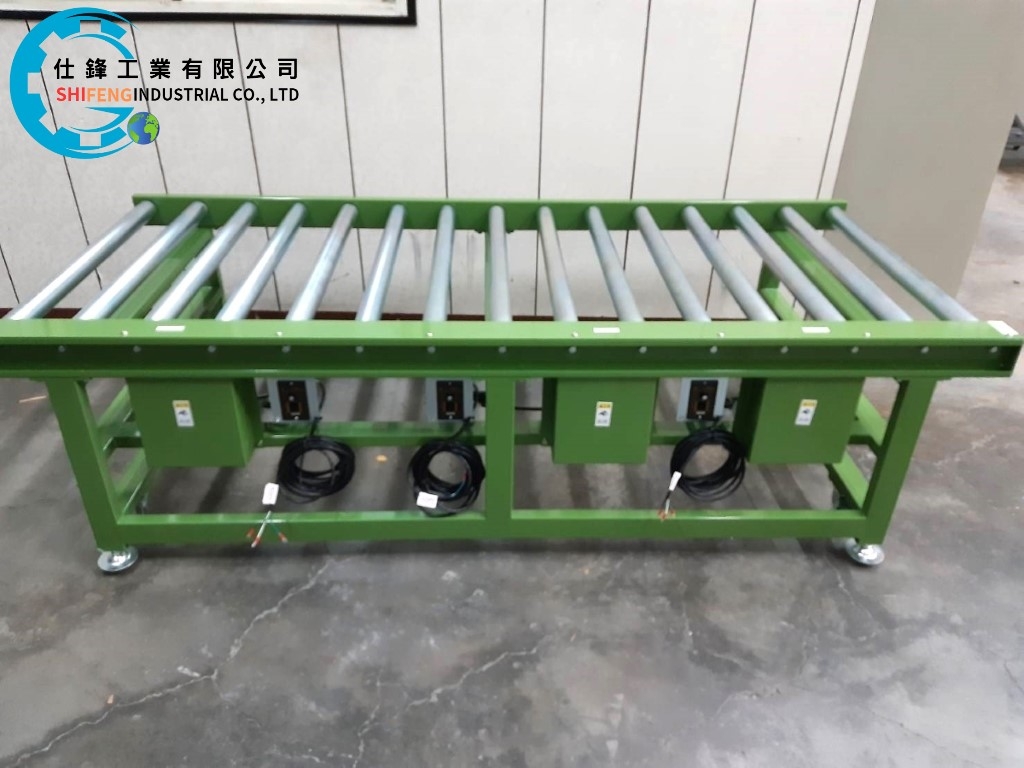 鋼鈑烤漆三段獨立式動力滾筒輸送機&客戶案例一