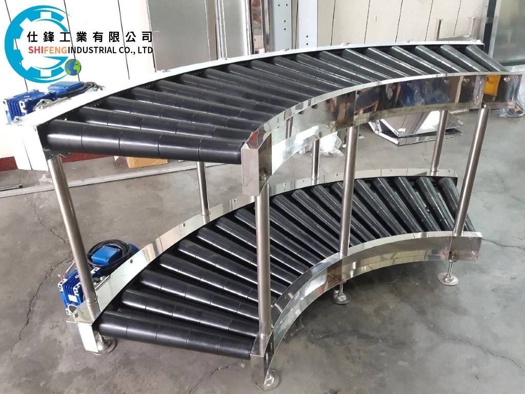 不鏽鋼90度雙層動力滾筒輸送機&客戶案例一