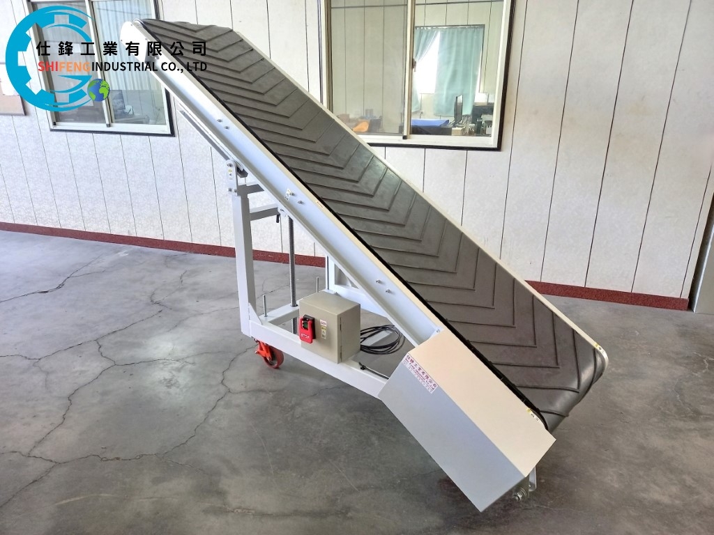 鋼鈑烤漆橡膠人字帶爬升輸送機