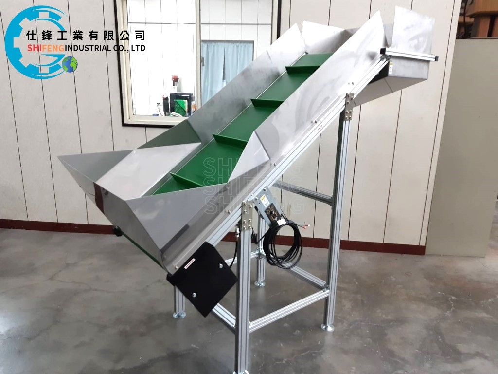 鋁擠型皮帶式料斗爬升輸送機&客戶案例三