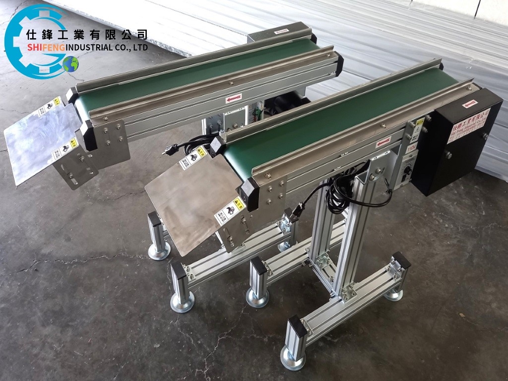 鋁擠型皮帶式可調角度輸送機&客戶案例一