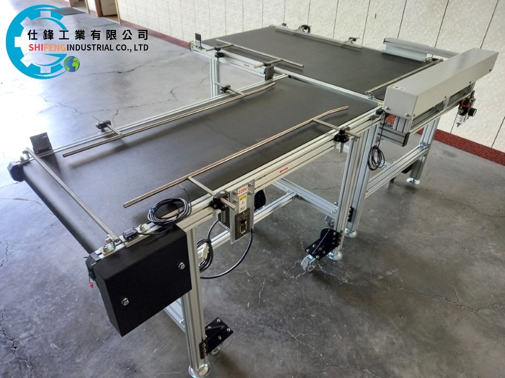 鋁擠型皮帶式90度平面橫移輸送機