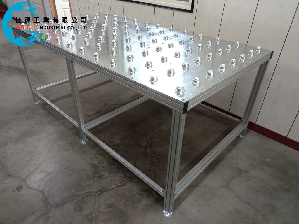 鋁擠型尼龍萬向滾珠工作桌&客戶案例一